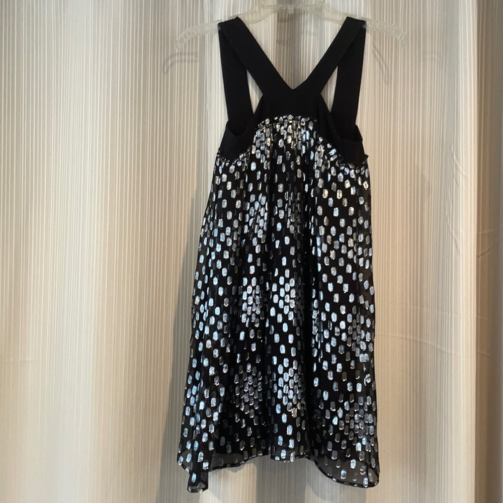 Black flowy dress with silver detailing